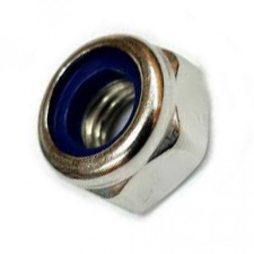 Гайка шестигранная со стопорным кольцом из нержавеющей стали