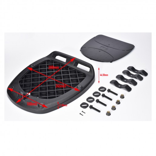 Центральный кофр GIVI E300NT2B системы MONOLOCK® черный, 30 литров, серые отражатели