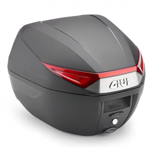 Центральный кофр GIVI C30N системы MONOLOCK® черный, 30 литров, красный отражатель