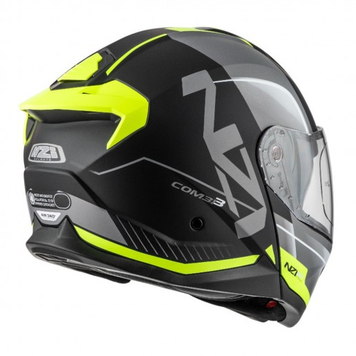 Шлем NZI COMBI 3 DUO Orbe черный/антрацит/салатовый