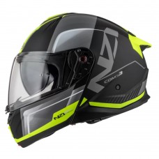 Шлем NZI COMBI 3 DUO Orbe черный/антрацит/салатовый