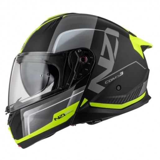 Шлем NZI COMBI 3 DUO Orbe черный/антрацит/салатовый